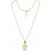 Collezione alessandro Lange Kette "Hulda" lange goldfarbige Gliederkette mit Perlen