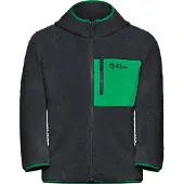 Jack Wolfskin Fleecejacke "ICE CURL HOOD JACKET K" mit Kapuze Übergangsjacke mit Kapuze, mit Brusttasche mit Reißverschluss