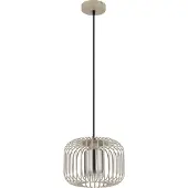 Globo 1-flammige Pendelleuchte Alfred sandbraun Ø 28cm