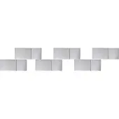 Beliani Auflagen 6er Set Hellgrau Stoff 106x50x5 cm mit Befestigungsbändern UV-Beständig Moderne Sitzauflage für Niederlehner Gartenstuhl