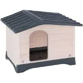 Ferplast Lodge 90 88x72x66 Cm Hundehütte Aus Kunstharz/holz Für Draußen