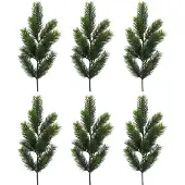 Creativ Green Winterliche Kunstpflanze "Weihnachtsdeko" Zweig benadelt, 6 Stück im Set