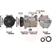 VAN WEZEL Kompressor, Klimaanlage *** IR PLUS *** 3700K313