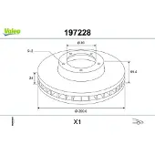 Valeo 1x Bremsscheibe [Hersteller-Nr. 197246] für Seat, VW, Audi, Skoda