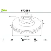 Valeo Bremsscheibe [Hersteller-Nr. 672681] für Infiniti