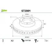 Valeo Bremsscheibe COATED 672801