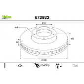 Valeo Bremsscheibe COATED 672922