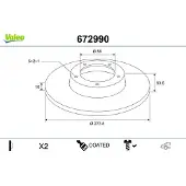 Valeo Bremsscheibe COATED 672990