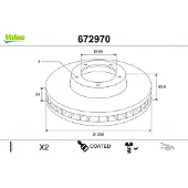 Valeo Bremsscheibe COATED 672970