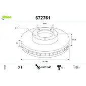 Valeo Bremsscheibe COATED 672761