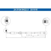 Ate Bremsschlauch 24513404223 für VAG