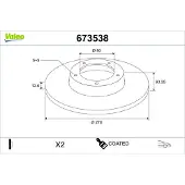 Valeo Bremsscheibe COATED 673538