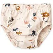 Liewood Anthony Baby Badehose, Sea Creature/Sandy, 68