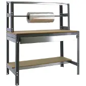Simon Rack PROREGAL Packtisch BUFFALO mit Schubfach | HxBxT 84x120x76cm | Traglast 600kg | Grau