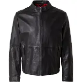 HUGO Lederjacke Lokis-3 50540984 Schwarz Slim Fit