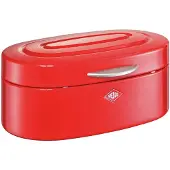 Wesco Brotkasten "Single Elly", rot, B:22cm H:14cm L:32,2cm, Stahlblech, Lebensmittelaufbewahrungsbehälter, Brotkasten, dicht schließender Deckel / Lüftungslöcher / Griff