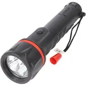 Velamp LED Gummi-Taschenlampe, 3 LEDs, wasserdicht, mit Handschlaufe, inklusive Batterien