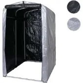 Mendler Fahrradgarage HWC-N61, Foliengarage Aufbewahrungsgarage Garagenzelt, Alu UV-Schutz wasserfest, 201x121x201cm silber