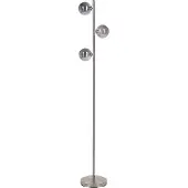 Beliani Stehlampe aus Metall mit 3 Lichtern Metallleuchte silber Wohnzimmer Schlafzimmer modern