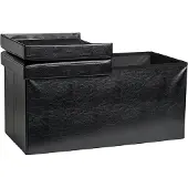 Echtwerk Sitztruhe Flex EW-FB-0444 schwarz Stoff 76,0 cm
