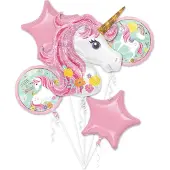 Amscan Ballonstrauss Einhorn Geburtstag