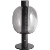Beliani Kabellose Tischlampe Schwarz Metall Kabellos Wiederaufladbar Akku Touch Funktion LED Dimmer Dimmfunktion USB Kabel Tischleuchte Modernes Design