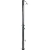 Beliani Outdoor Mischbatterie Set Schwarz Kunststoff und Edelstahl mit Regenfunktion Solarbetrieben Modern Garden