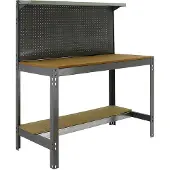Simonwork (bancos De Trabajo) PROREGAL Werkbank BUFFALO mit Werkzeugwand und Ablage | HxBxT 84x150x61cm | Traglast 600kg | Grau