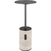 Globo Travertin LED Tischleuchte 3W Warmweiß Grau, Travertine Stein Memoryfunktion Ø12cm 21050