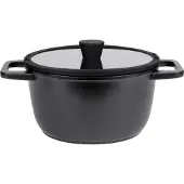 Livarno Aluguss-Kochtopf, Ø 24 cm, schwarz, alle Herdarten-inkl. Induktion