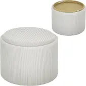HOMCOM SITZHOCKER mit Stauraum 56 x 56 x 42 cm Cremeweiß