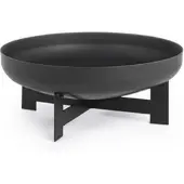 Bizzotto Feuerschale Caldo aus hitzebeständigem Stahl, modern pulverbeschichtet, schwarz, Ø 50 cm