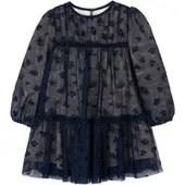 Mayoral Elegantes Kleid 4919 Dunkelblau Regular Fit