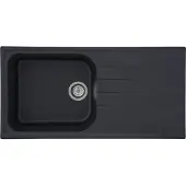 Respekta Küchenspüle Einbauspüle Spülbecken Granit 100x50 Schwarz Orlando