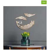 Wallity 3er-Set: Wanddekore in Beige - onesize