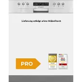 Exquisit PRO Einbaugeschirrspüler teilintegrierbar 60 cm, 14 Maßgedecke, Aquastop, Automatischer Türöffner, 6 Spülprogramme, EGSP9414-EB-030D inox