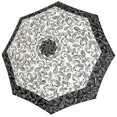 Doppler Regenschirm Fiber Magic Paisley Black And White