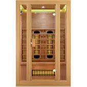 Artsauna Infrarotkabine Nyborg S120V Vollspektrumstrahler & Hemlockholz, 2 Personen, 120 x 105 x 190 cm, LED Farblicht & Glastür, Infrarotsauna Sauna