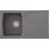 Respekta Küchenspüle Einbauspüle Spüle Granit Mineralite 86 x 50 cm Grau Boston