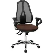 Topstar Bürostuhl Open Point SY Deluxe, OP290U G08, braun / schwarz, Stoff / Netz, bis 110 kg