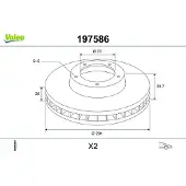 Valeo 2x Bremsscheiben Vorne für FIAT 500X (334) 281mm 197586