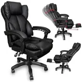 Trisens Chefsessel Bürostuhl Schreibtischstuhl Racing Chair mit Fußstütze,