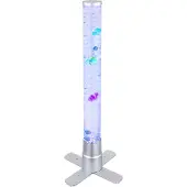 Globo Stehleuchte LED Wassersäule beleuchtet mit Fischen Farbwechsel Deko 9017