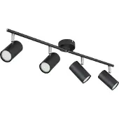 Globo 4-Licht Deckenlampe Allvi Schwarz