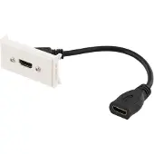 Deltaco Uttagspanel, 1xHDMI, 0,2m, vit