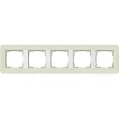 Gira Abdeckrahmen 5f E3 Sand/Reinweiss 0215417