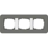 Gira 0213413 Abdeckrahmen 3f E3 Dklgrau/Reinweiß