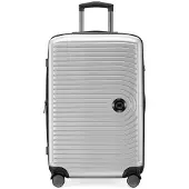 Hauptstadtkoffer - Mitte - Mittelgroßer Koffer Trolley Hartschalenkoffer, Check-In Gepäck mit XL Erweiterung, Dopperollen, TSA-Schloss, 68 cm, 88 L,matt Weiß