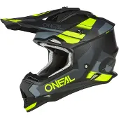 O'Neal 2Series Spyde V23 Schwarz Grau Gelb Motocross Helm Größe L