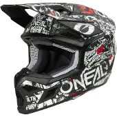 O'Neal 3SRS Attack Schwarz Weiß Motocross Helm Größe L